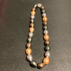 Faux pearl necklace